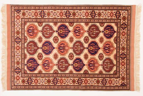 Afghan Mauri Kabul 162x115 Handgeknüpft Teppich 120x160 Rot Geometrisch Muster Kurzflor