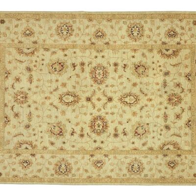 Afghan Chobi Ziegler 232x168 tappeto annodato a mano 170x230 beige floreale pelo corto Orient