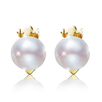 Pearl clip-on earrings