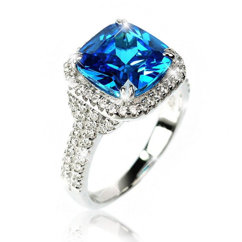 Bague pierre bleue
