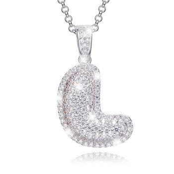 Collier zircone lettre L