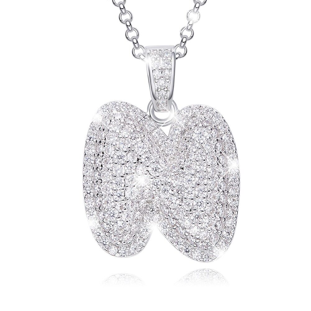 Collier zircone lettre N