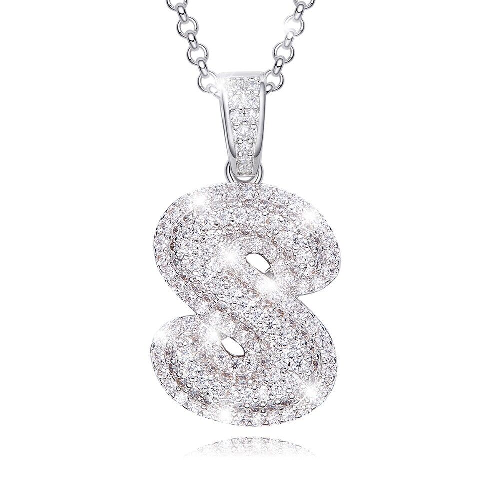 Collar circonitas letra S