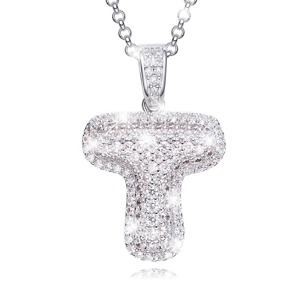 Collar circonitas letra T