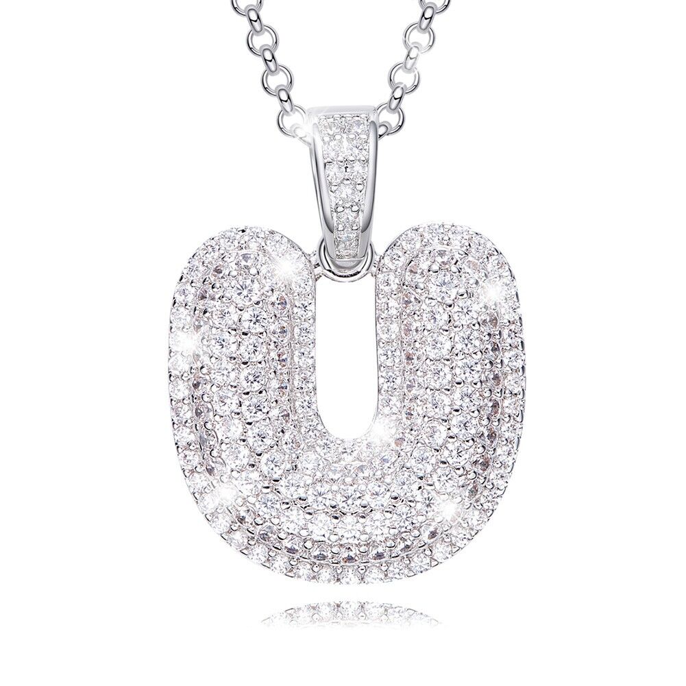 Collar circonitas letra U