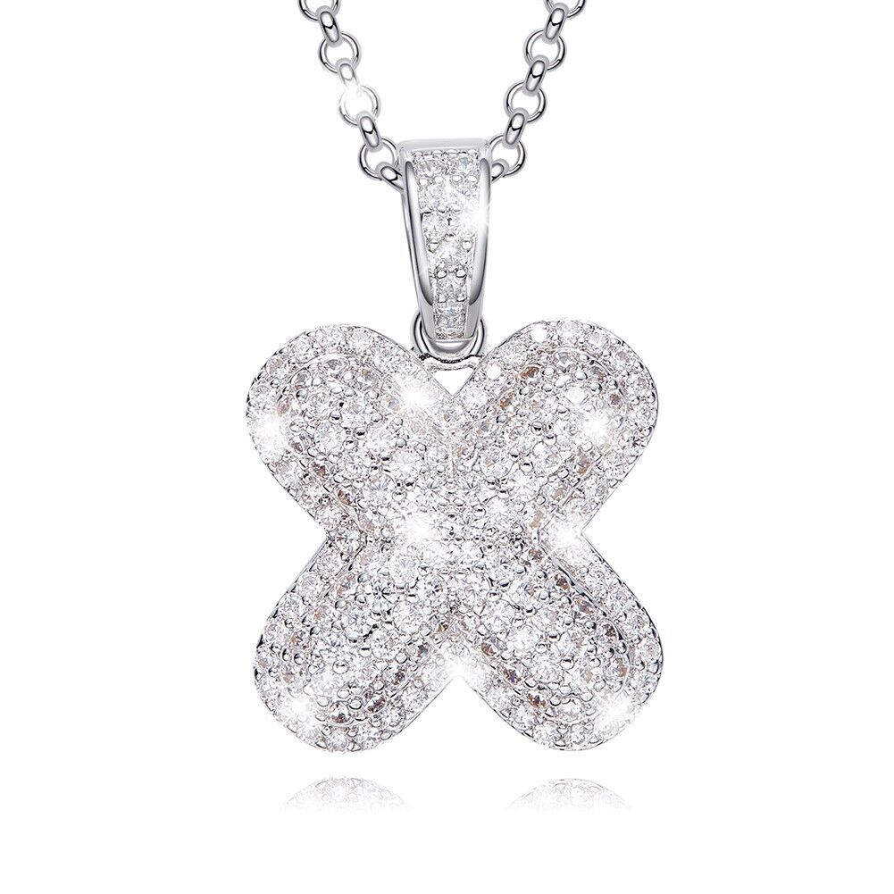 Collar circonitas letra X