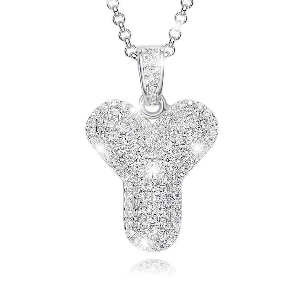 Collar circonitas letra Y