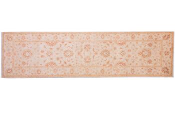 Tapis Afghan Chobi Ziegler 298x80 noué main 80x300 tapis de passage beige oriental 1