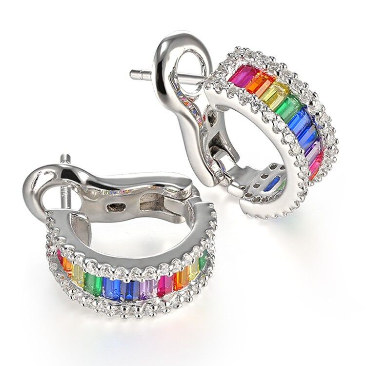 Boucles d'oreilles arc-en-ciel