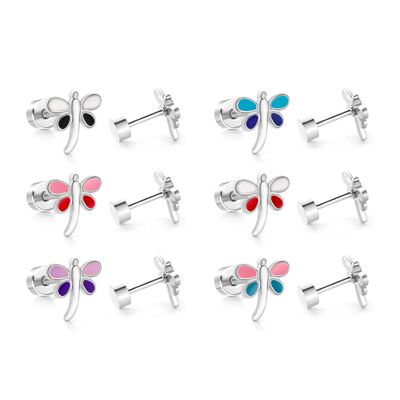 Stud earrings set butterfly
