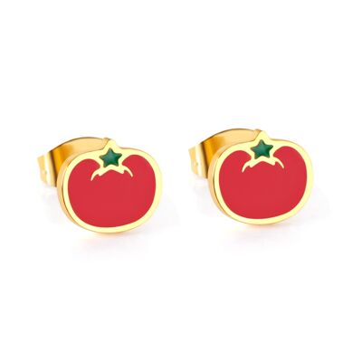 Apple stud earrings