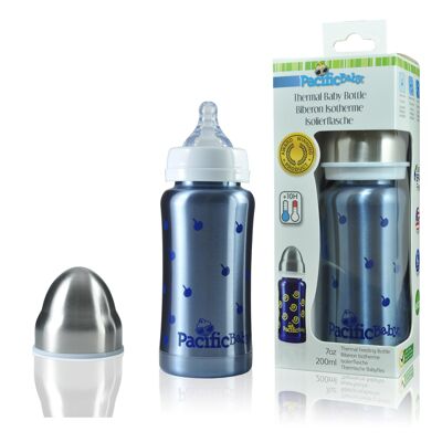Stainless steel 10h insulated bottle - evolutive 0-5 years -200 ml - BLUEBERRIES