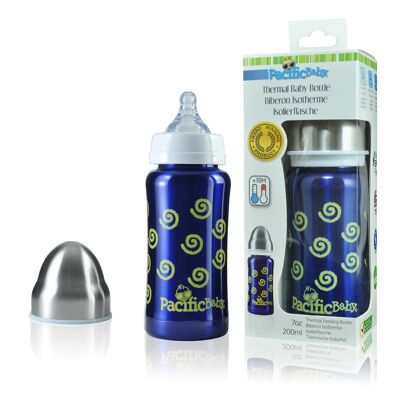 Stainless steel 10h isothermal baby bottle - evolutive 0-5 years -200 ml - SPIRALES