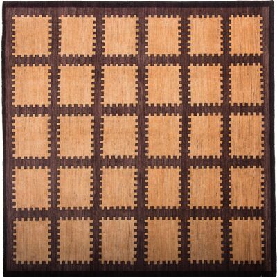 Afghan Modern Chobi Ziegler 203x210 tappeto annodato a mano 210x200 quadrato beige