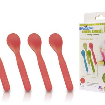 Pack of 4 bamboo spoons - ROSE