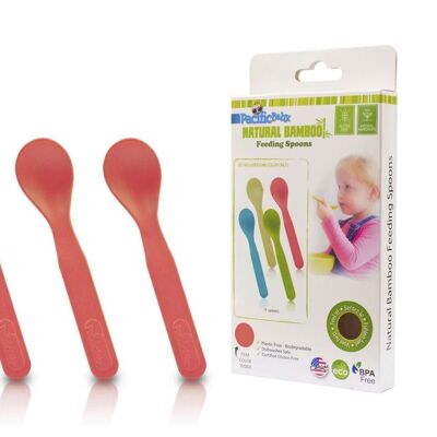 Pack of 4 bamboo spoons - ROSE