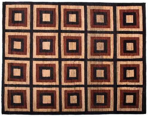 Afghan Modern Chobi Ziegler 190x149 Handgeknüpft Teppich 150x190 Mehrfarbig Geometrisch