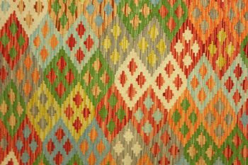 Afghan Maimana Kilim Colorful 198x152 Tapis tissé à la main 150x200 Handcraft Orient Room 4