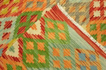 Afghan Maimana Kilim Colorful 198x152 Tapis tissé à la main 150x200 Handcraft Orient Room 5
