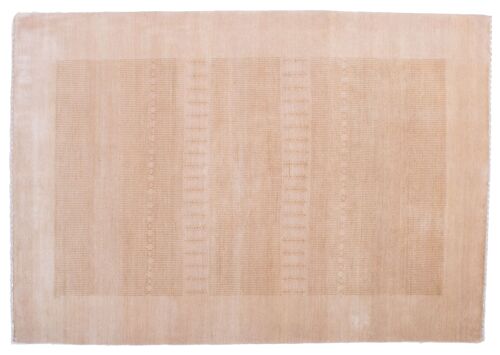 Loribaft Silk Touch 179x120 Handgeknüpft Teppich 120x180 Beige Geometrisch Muster