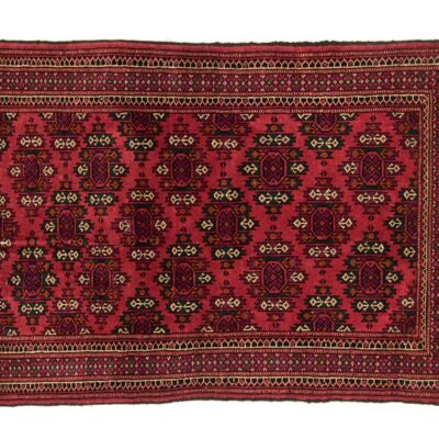 Kaukasus Buchara 122x85 Handgeknüpft Teppich 90x120 Rot Orientalisch Kurzflor Orient