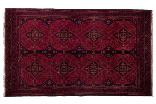 Afghan Khal Mohammadi 195x117 Handgeknüpft Teppich 120x200 Rot Orientalisch Kurzflor