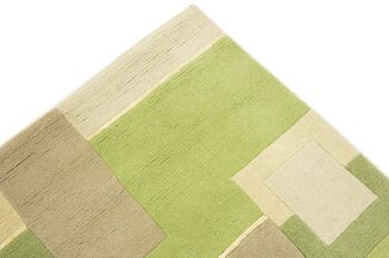 Népal 160x94 tapis noué main 90x160 motif géométrique vert tapis d'Orient à poils courts 5