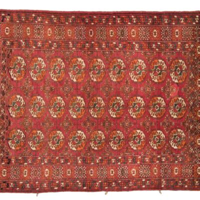 Caucasus Bukhara 158x110 hand-knotted carpet 110x160 beige geometric pattern short pile