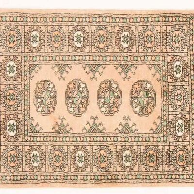 Pakistan Bukhara 91x64 tappeto annodato a mano 60x90 beige motivo geometrico, pelo corto