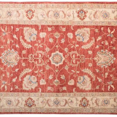 Afghan Feiner Chobi Ziegler 146x99 tappeto annodato a mano 100x150 motivo floreale rosso