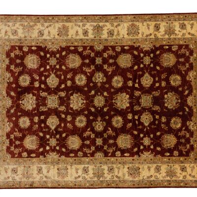 Afghan Chobi Ziegler 300x212 alfombra anudada a mano 210x300 patrón de flores rojas pelo corto