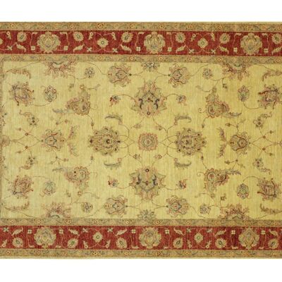 Afghan Chobi Ziegler 244x175 tappeto annodato a mano 180x240 beige floreale pelo corto Orient