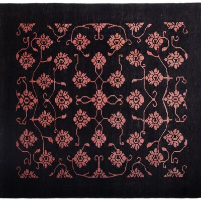 Afghan Modern Chobi Ziegler 213x206 hand-knotted carpet 210x210 square black