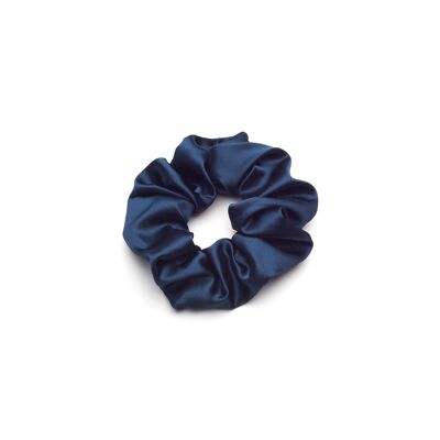 Scrunchie de seda azul