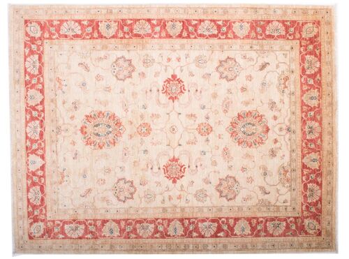 Afghan Feiner Chobi Ziegler 197x152 Handgeknüpft Teppich 150x200 Rot Blumenmuster