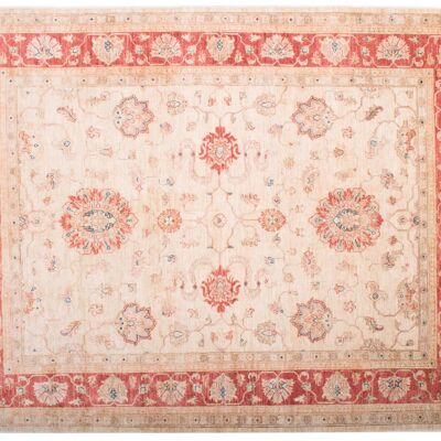 Afghan Feiner Chobi Ziegler 197x152 Handgeknüpft Teppich 150x200 Rot Blumenmuster