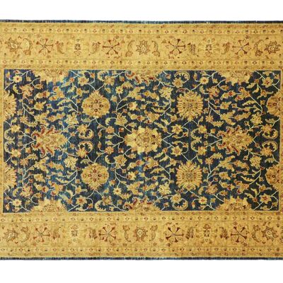 Afghan Chobi Ziegler 281x201 tappeto annodato a mano 200x280 blu floreale pelo corto Orient