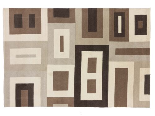 Nepal 297x202 Handgeknüpft Teppich 200x300 Beige Geometrisch Muster Kurzflor Orient Rug