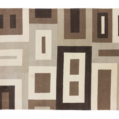Nepal 297x202 alfombra anudada a mano 200x300 beige patrón geométrico alfombra de pelo corto Orient