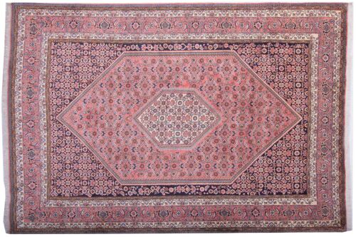 Perser Bidjar Zandjan 286x198 Handgeknüpft Teppich 200x290 Rot Geometrisch Muster