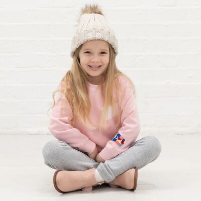 304 Juniors Mini Barcode Sweatshirt Baby Pink