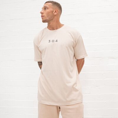 304 Mens Core One Hundred Relaxed Fit T Shirt Vanilla