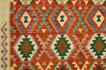 Afghan Maimana Kilim coloré 245x179 tapis tissé à la main 180x250 travail manuel salle d'Orient 4