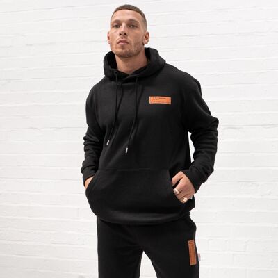 304 Mens Core One Hundred Rustic Tag Hoodie Black
