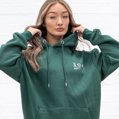 304 Womens Core One Hundred Stamp Hoodie Moss Green