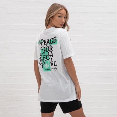 304 Womens Peace For All T Shirt White (Mental Health Awareness Limited Edition)
