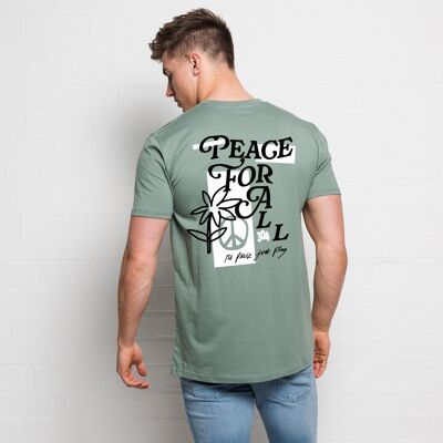 304 Mens Peace For All T Shirt Sage (Mental Health Awareness Limited Edition)