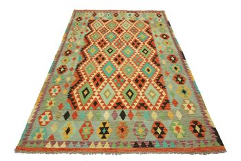 Afghan Maimana Kilim coloré 294x204 tapis tissé à la main 200x290 artisanat salle de l'Orient 2