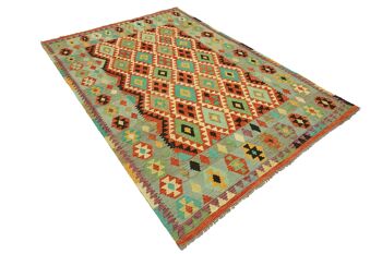Afghan Maimana Kilim coloré 294x204 tapis tissé à la main 200x290 artisanat salle de l'Orient 3