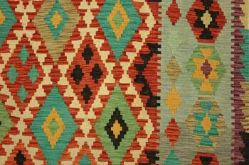 Afghan Maimana Kilim coloré 294x204 tapis tissé à la main 200x290 artisanat salle de l'Orient 4